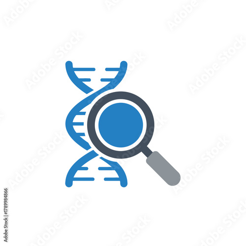 Microscope and DNA strand representing scientific research and genetic analysis