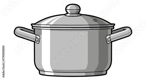 A Simple Cooking Pot With Two Handles and a Lid