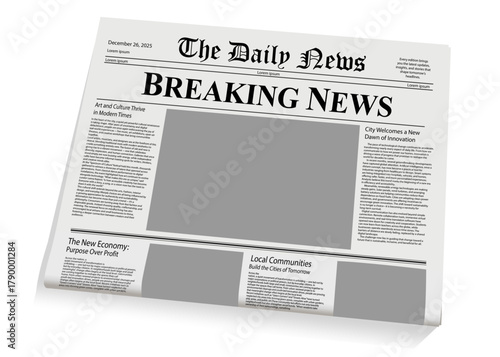 news paper mockup. editable newspaper template