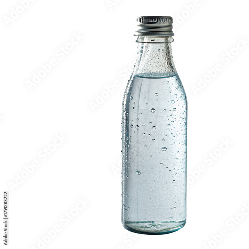 Wallpaper Mural Clear glass bottle filled with sparkling water isolated on transparent background	 Torontodigital.ca