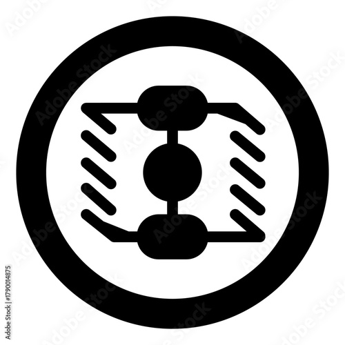 Atomizer with spring solid icon, vape device concept. Vector graphics. Vaping sign on white background, style icon mobile or web design.