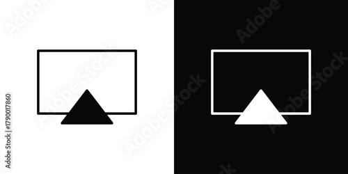 Airplay icon design concepts. Clipart design set