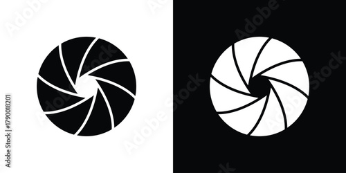 Aperture icon design concepts. Clipart design set
