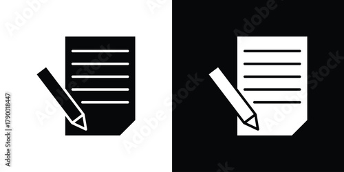 Assignment icon design concepts. Clipart design set