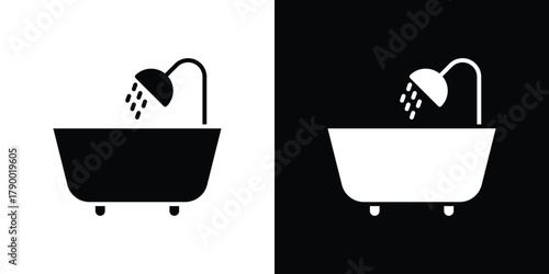 Bath icon design concepts. Clipart design set