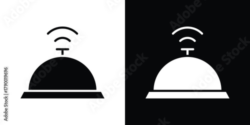 Bell concierge icon design concepts. Clipart design set