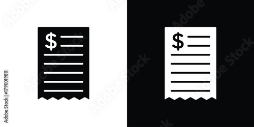 Bill icon design concepts. Clipart design set