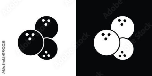 Blueberries icon design concepts. Clipart design set