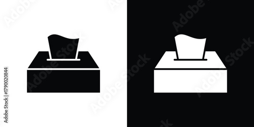 Box tissue icon design concepts. Clipart design set