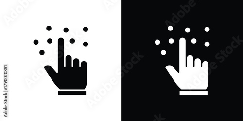 Braille icon design concepts. Clipart design set
