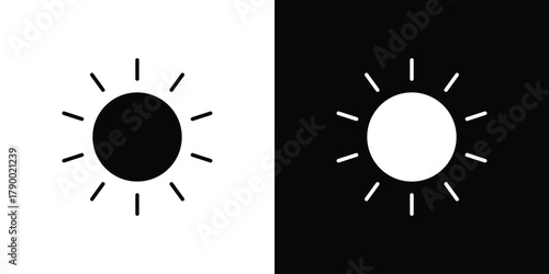 Brightness icon design concepts. Clipart design set