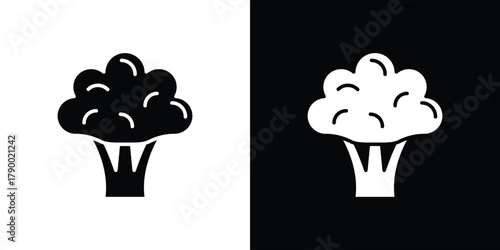 Broccoli icon design concepts. Clipart design set