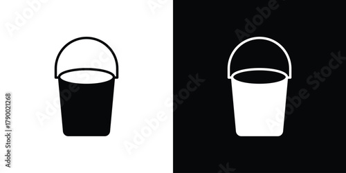 Bucket icon design concepts. Clipart design set