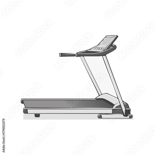 Exercise Treadmill Illustration, Indoor Cardio Training Equipment