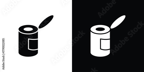 Can food icon design concepts. Clipart design set