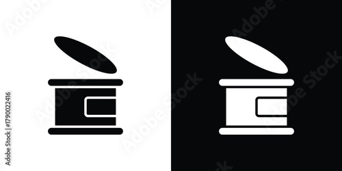 Canned food icon design concepts. Clipart design set
