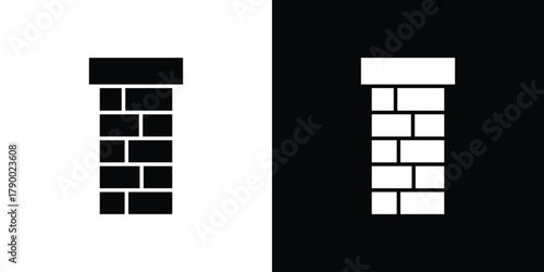 Chimney icon design concepts. Clipart design set