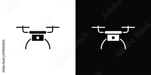 Drone icon design concepts. Clipart design set