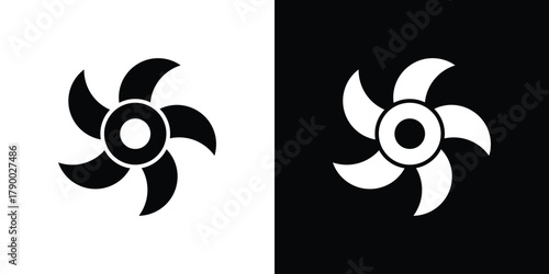 Fan icon design concepts. Clipart design set