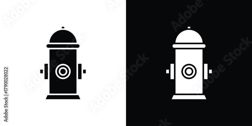 Fire hydrant icon design concepts. Clipart design set