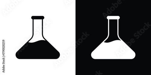 Flask icon design concepts. Clipart design set