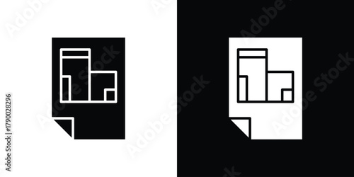 Floor plan icon design concepts. Clipart design set