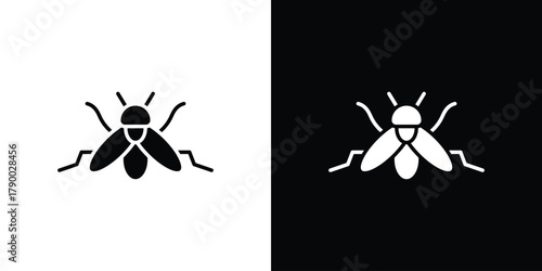 Fly insect icon design concepts. Clipart design set