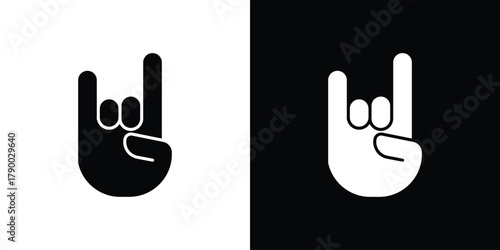 Hand Horns icon design concepts. Clipart design set