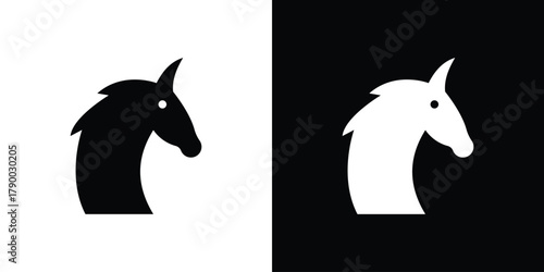 Horse icon design concepts. Clipart design set
