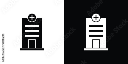 Hospital icon design concepts. Clipart design set