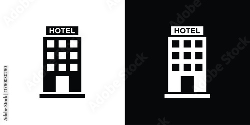 hotel icon design concepts. Clipart design set