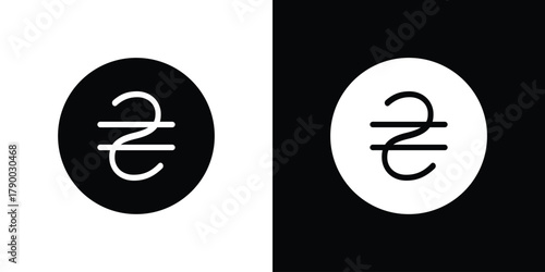 Hryvnia icon design concepts. Clipart design set