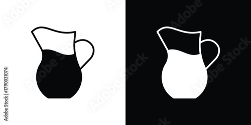 Jug icon design concepts. Clipart design set