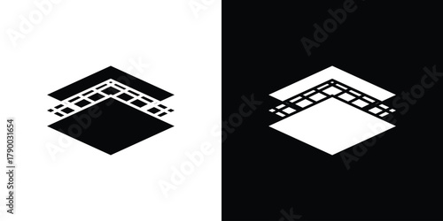 Land layers icon design concepts. Clipart design set