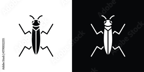 Locust icon design concepts. Clipart design set