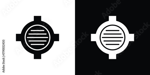 Manhole icon design concepts. Clipart design set