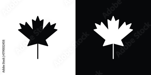 Maple leaf icon design concepts. Clipart design set