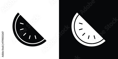 Melon icon design concepts. Clipart design set