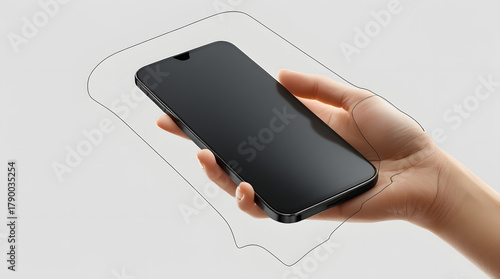 hand holding mobile phone