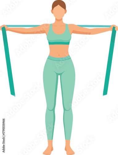 Woman Resistance Band Workout