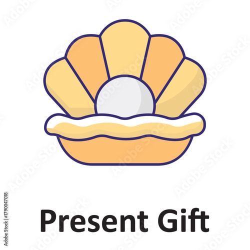 Present gift Vector Icon which can easily modify or edit