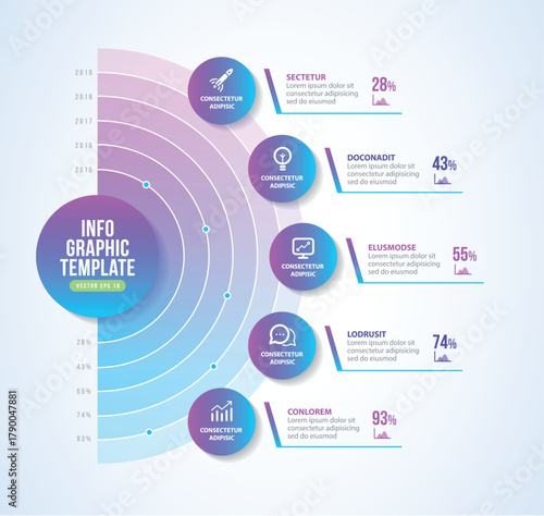Circular Infographic Steps Data Visualization