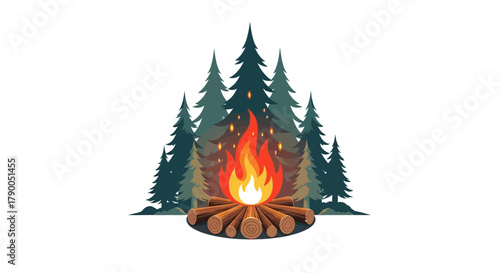 burning candle on a white background