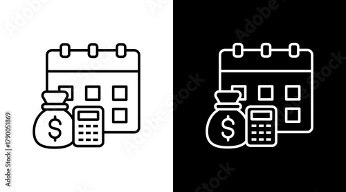 Debt Management  White Icon Set Design