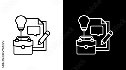 Financial Advice  White Icon Set Design