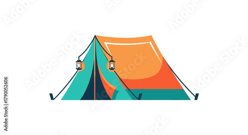 vector illustration of tent