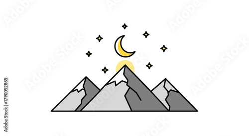 vector illustration of a mountain landscape