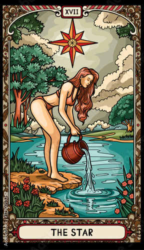 vintage vintage style deck of tarot cards. magical predictions of the future, mysterious characters.	