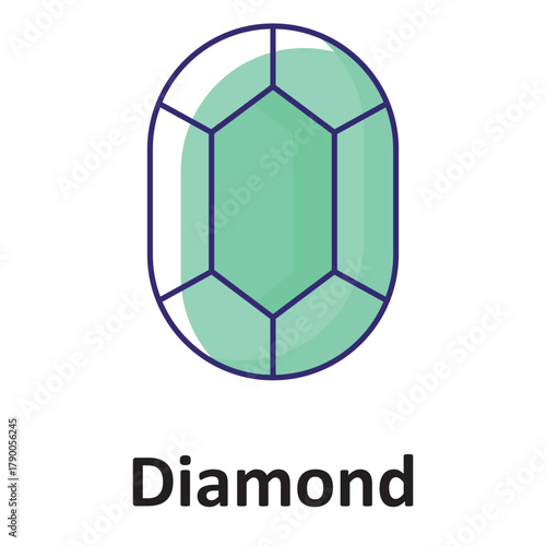 Diamond Vector Icon which can easily modify or edit