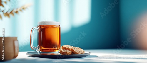 Fototapeta Naklejka Na Ścianę i Meble -  Gourmet Plate with Beer and Seeds